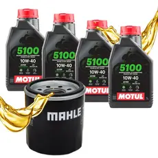 Troca de Óleo P/ Kawasaki Ninja 1000 Z1000 Z900 Z800 Motul 5100 10w40 + Filtro