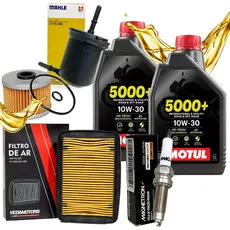 Kit Revisão Cb 250f Twister Óleo Motul 5000+ 10w30 Filtros e Vela Iridium