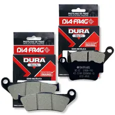 Kit Pastilhas de Freio P/ Royal Enfield Hunter 350 / Meteor 350 / Classic 350 / Classic 500 Diafrag (Semimetálica)
