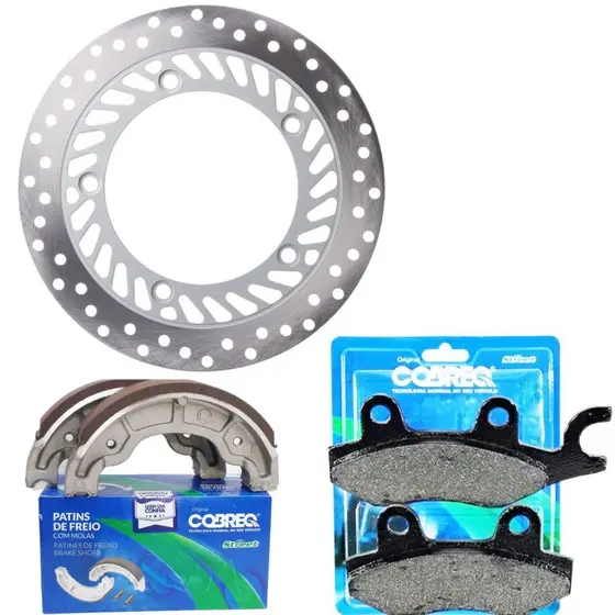 Disco de Freio Dianteiro Cb 300r Sem Abs / Cbx 250 Twister + Pastilhas e Lonas Cobreq