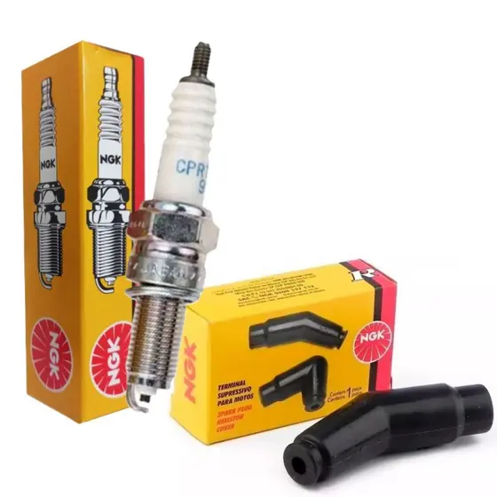 Vela e Cachimbo Nxr 150 Bros 2003-2005 / Nxr 125 Bros 2003-2005 Ngk