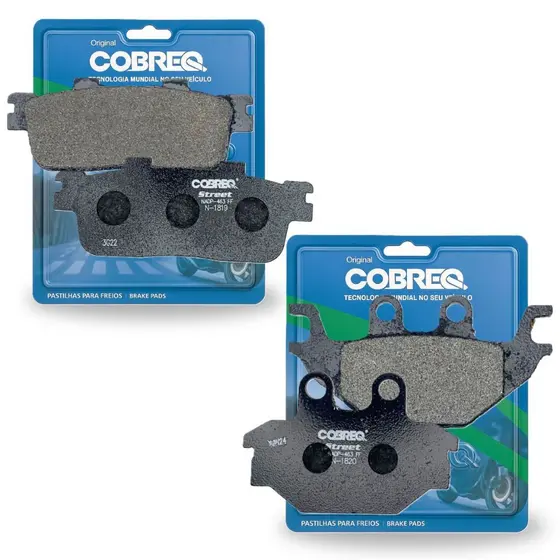 Kit Pastilhas de Freio P/ Dafra Next 250 / Roadwin 250 Cobreq