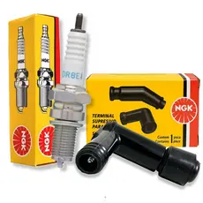 Vela de Ignição + Cachimbo Fazer 250 / Fz25 250  / Teneré 250 / Lander 250 Ngk