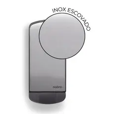 Saboneteira Inox Escovado Elegante Porta Sabão Sabonete Líquido Álcool em Gel 800ml + Kit Montagem