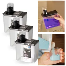 Kit 3 Dispenser Pote Medidor Hermético Produtos Limpeza Organizador de Lavanderia Fly 1,3L Paramount