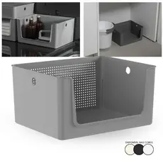 Cesto Organizador 16L Com Abertura Frontal Organização de Lavanderia Armário Banheiro 34 x 27cm
