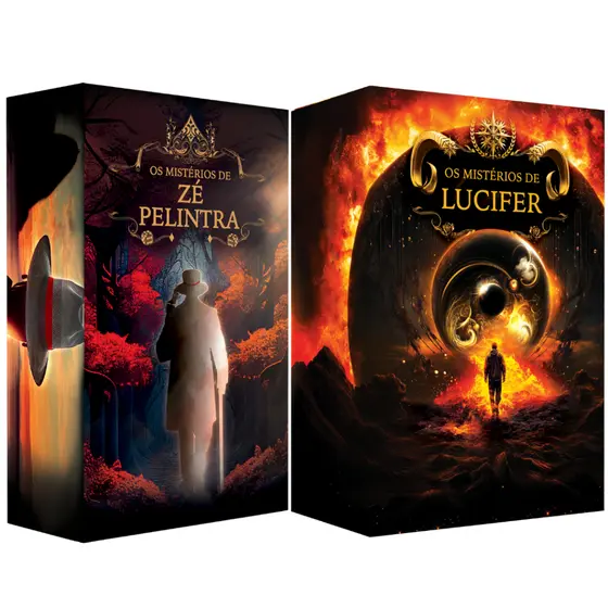 Kit 2 Baralho Tarot Deck Os Mistérios de Lucifer e de Zé Pelintra com 36 cartas Lenormand 100% Plastificadas E Revista