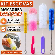 Escova Lavar Garrafa Escova Louça Garrafa Pet Copo Limpa Bico Tamanhos 28cm 34cm 38 Cm