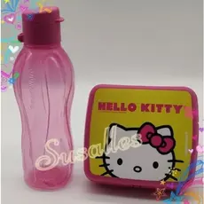 Kit Infantil Eco Rosa E Sanduicheira Hello Kitty Tupperware®