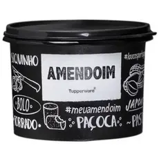 Pote Tupper Caixa PB (Preto e Branco) Armazenagem Amendoim 1,1 Litro Tupperware®