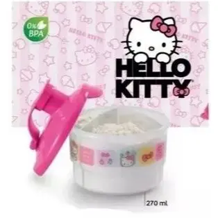 Dosador Porta Leite em Pó Hello Kitty 270 ML Tupperware® Importado