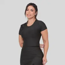 Cropped Fitness Clássico Funcional Moda Evangélica Fit Top
