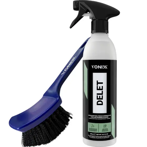 Escova De Pneus Vonixx Limpeza Pneu Tapete Delet 500ml