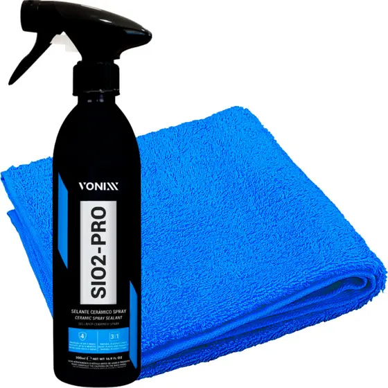 SiO2-Pro 500ml Vonixx Manutenção Vitrificador Automotivo + Pano Microfibra