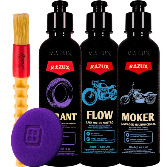 Tyrant Revitalizador Pneus Antiderrapante Shampoo para Motos Flow Moker Limpador Razux