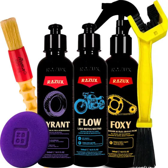 Tyrant Revitalizador Pneus Antiderrapante Shampoo Flow Foxy Limpa Corrente Razux