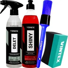 Kit Delet Vonixx Limpador Pneu Pretinho Shiny Aplicador de Produtos Vintex