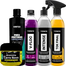 Kit Shampoo V-Floc Cera Tok Final Revitalizador Intense Vonixx Cheirinho Carro Novo Vintex