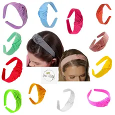 Tiara Canelada Nó Turbante Kit 2 Unidades Hairband Exclusiva Adulto e Infantil