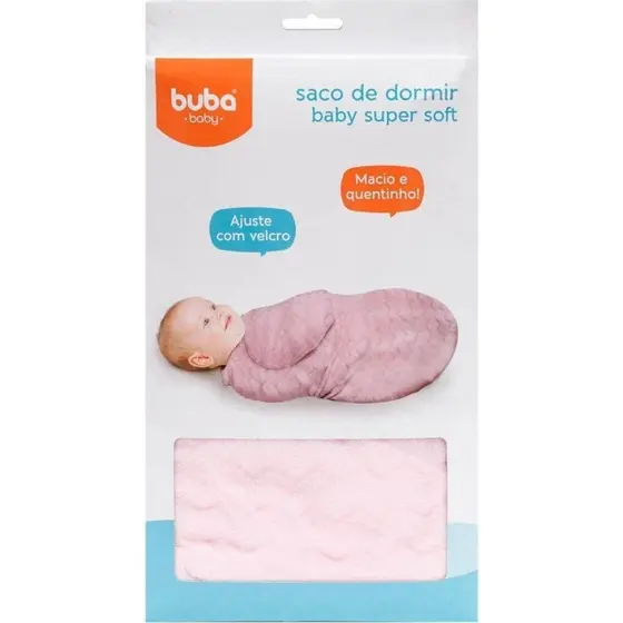 Saco De Dormir Baby Super Soft Rosa Com Ajuste Bebe