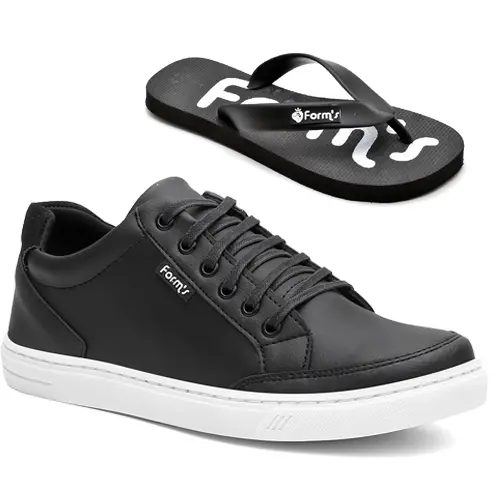 Kit Tênis Estilo Skatista  Masculino + Chinelo Masculino