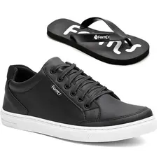 Kit Tênis Estilo Skatista  Masculino + Chinelo Masculino
