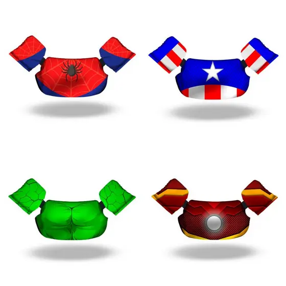 Colete Infantil Masculino Menino Boia Flutuante Avengers Filme Confortável