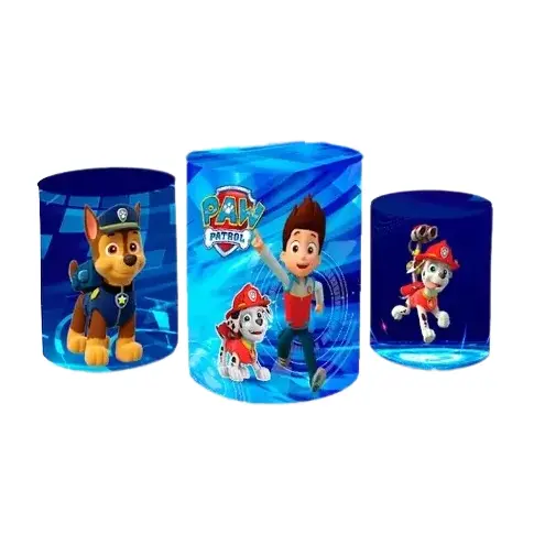 Trio Capas Cilindros Decoração Canina