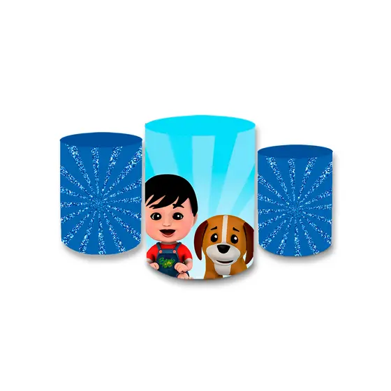 Trio Capas de Cilindros Sublimados Decorativo Tema Bnto e Totó Decoração Infantil