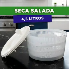 1 Seca Salada Folhas Verduras 4,5 Litros Manual sem Esforço