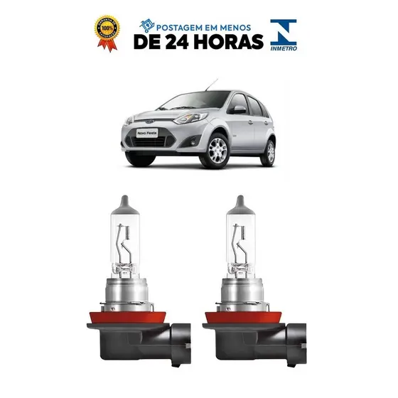 Par Lampada Farol de Milha Fiesta Rocam 2010 2011 2012 H11