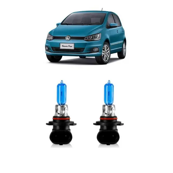 Par Lampada Super Branca Farol de Milha Fox 2015 2016 2017 2018 8500k HB4