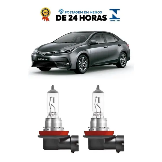 Par Lampada Farol de Milha Toyota Corolla 2018 2019 2020 H11