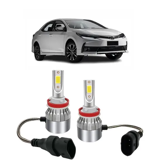 Par Lampada Super LED Farol de Milha Toyota Corolla 2018 2019 2020 6000k H11