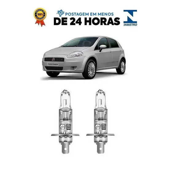 Par Lampada Farol de Milha Punto 2007 2008 2009 2010 2011 2012 2013 2014 2015 2016 2017 H1