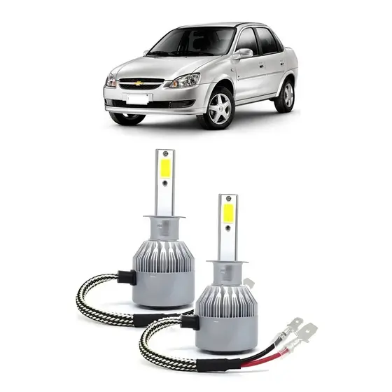 Par Lampada Super LED Farol de Milha Corsa Classic 2010 2011 2012 2013 2014 2015 2016 6000k H3