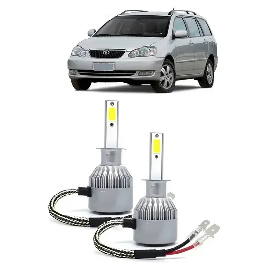 Par Lampada Super LED Farol de Milha Fielder 2003 2004 2005 2006 2007 2008 6000k H3