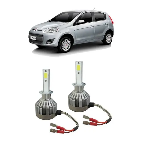 Par Lampada Super LED Farol de Milha Palio 2012 2013 2014 2015 2016 2017 2018 6000k H1