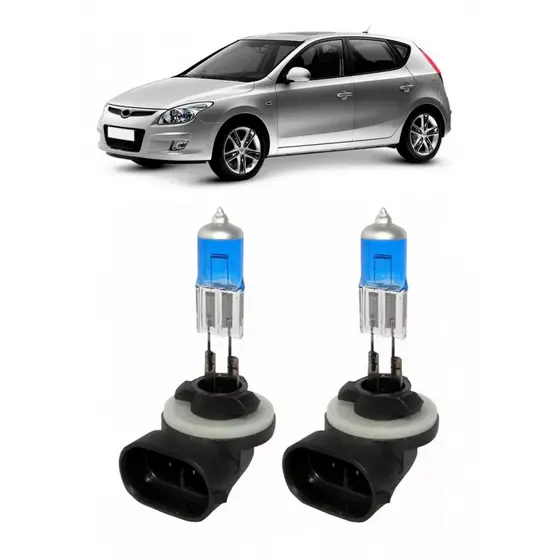 Par Lampada Super Branca Farol de Milha i30 2009 a 2016 Original Vosla