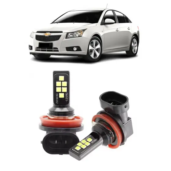 Par Lampada LED Bulbs Farol Milha Cruze 2011 2012 2013 2014 6000k