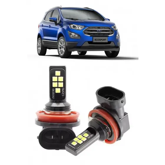 Par Lampada LED Bulbs Farol Milha Ecosport 2018 2019 2020 6000k