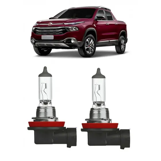 Par Lampada Farol de Milha Fiat Toro 2017 2018 2019 2020 H8