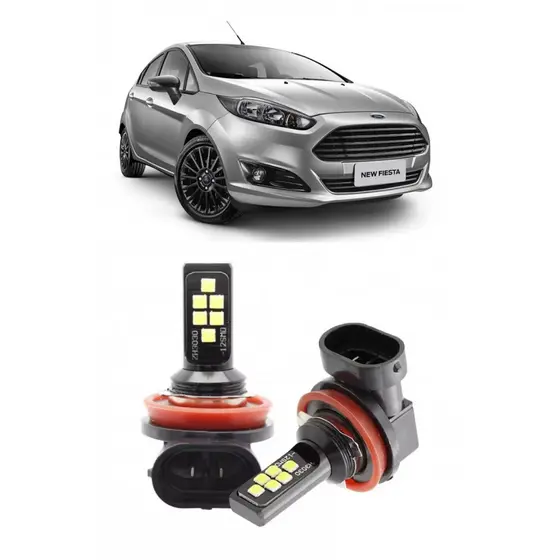 Par Lampada LED Bulbs Farol Milha New Fiesta 2013 2014 2015 2016 2017 6000k