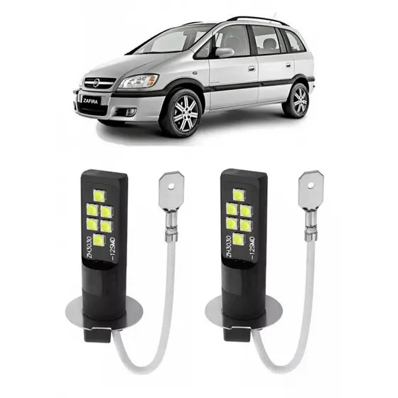 Par Lampada LED Bulbs Farol Milha Zafira 6000k