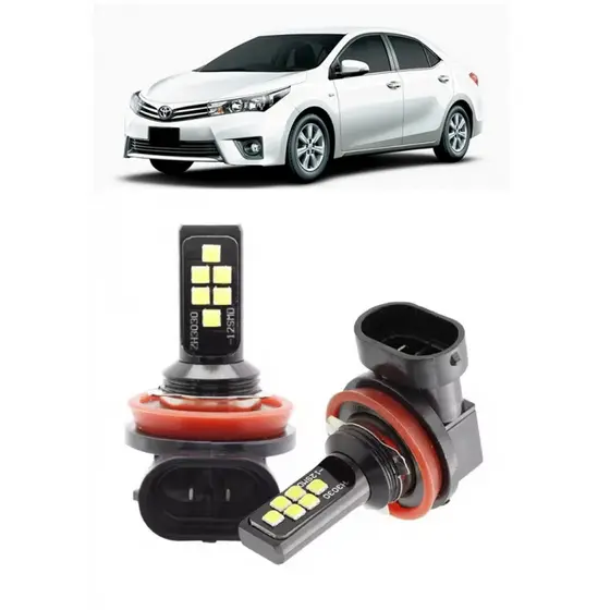 Par Lampada LED Bulbs Farol Milha Corolla 2015 2016 2017 6000k
