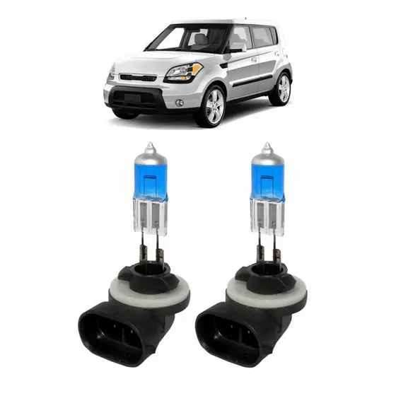 Par Lampada Super Branca Farol de Milha Kia Soul 2009 a 2016 Original Vosla
