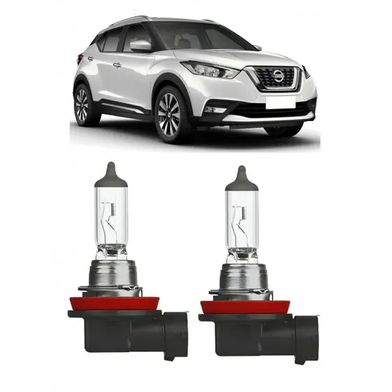 Par Lampada Farol de Milha Nissan Kicks 2016 2017 2018 H8