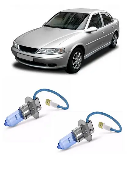 Par Lâmpada Super Branca Farol de Milha Vectra 1997 1998 1999 2000 2001 2002 2003 2004 2005 8500k H3