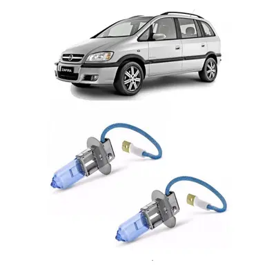 Par Lampada Super Branca Farol de Milha Zafira 2001 a 2012 8500k H3