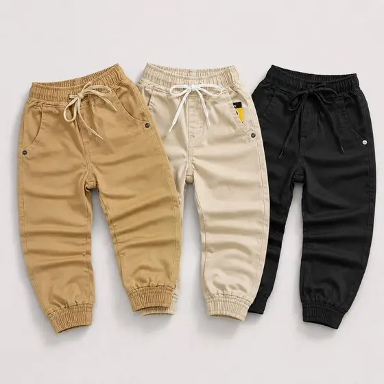 Calça Jogger Menino Sarja Cores Infantil Masculina Qualidade e Conforto OPL KIDS